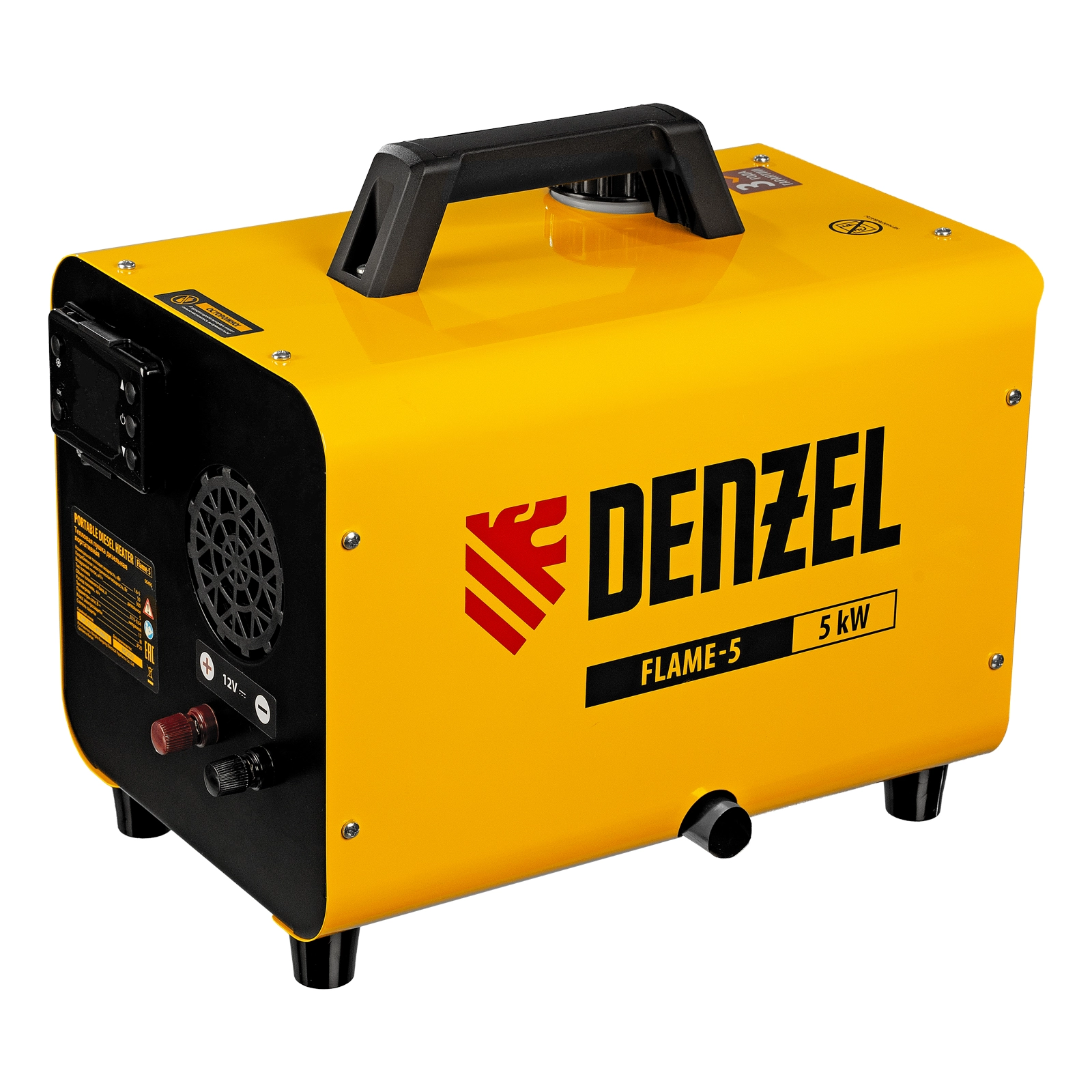 Обогреватель дизельный портативный Denzel Flame-5 (5кВт 50м² 0,5л/час)