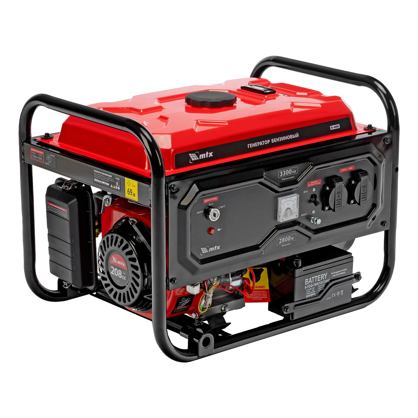 Генератор MTX RS-4000E (3,3кВт 7лс электpоcтаpтер)