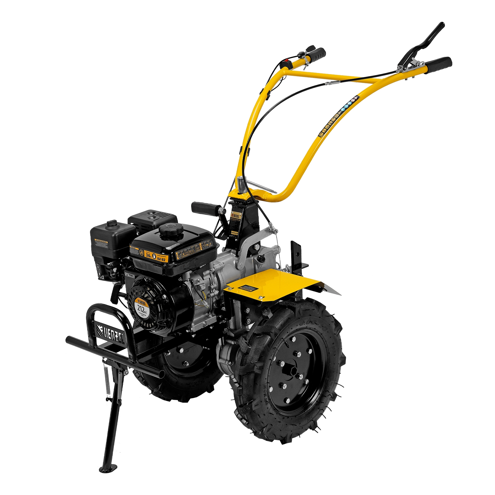 Мотоблок Denzel DPT-370X (7 л.с., дисковое сцепление, ширина 90 см, глубина 35 см, фрез 3 х 4, ВОМ) 