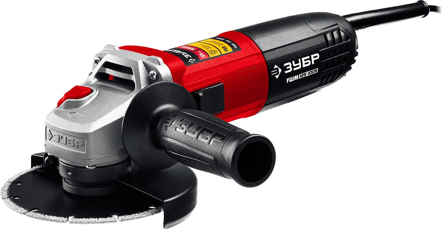 Машинка шлиф. угловая Зубр УШМ-125-1005 (1000Вт 11000об/мин 125мм)
