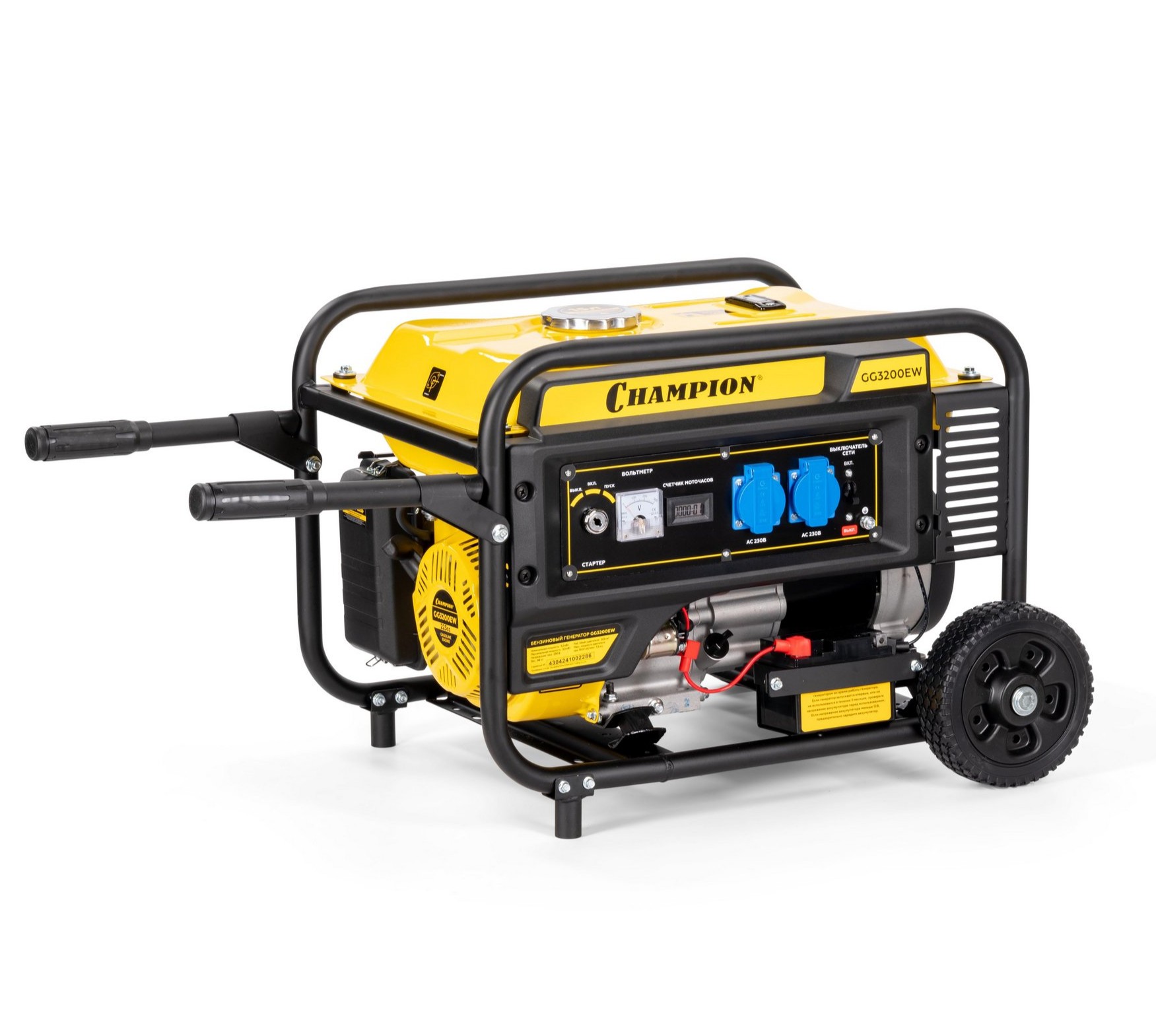 Генератор Champion GG3200EW (3,2/3,5кВт 7.5лс 48кг эл. стартер)