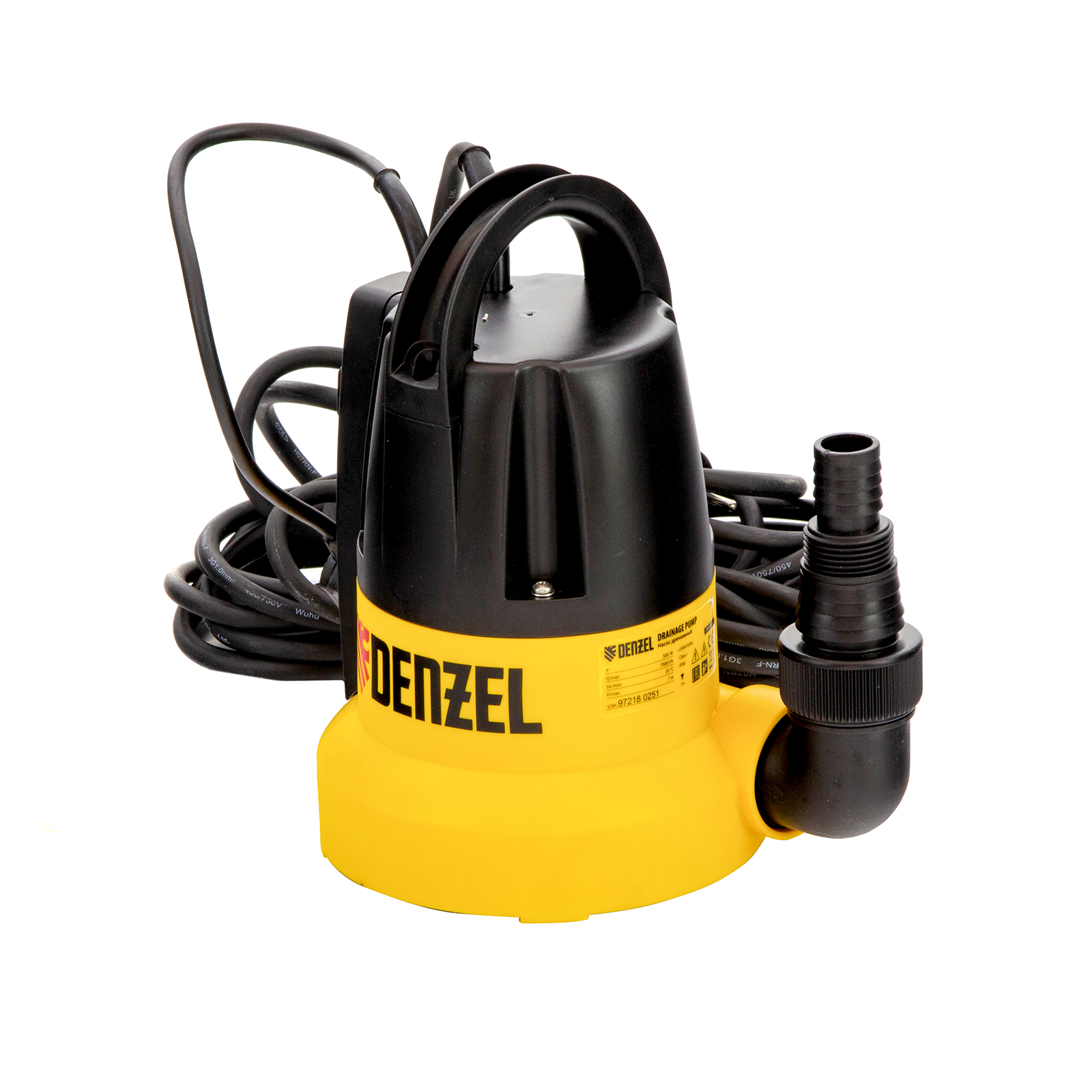 Насос дренажный Denzel DP500E (500Вт 7м 120л/мин)
