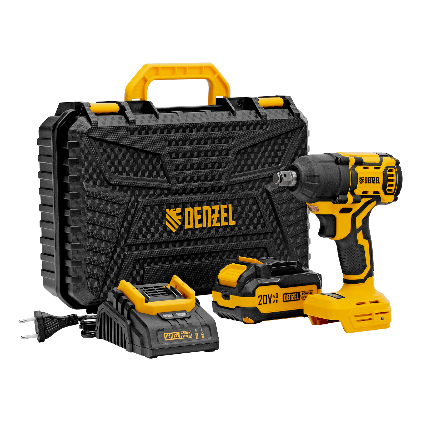 Гайковерт ударный аккумуляторный Denzel CIDH-BL-20-500 (бесщет)