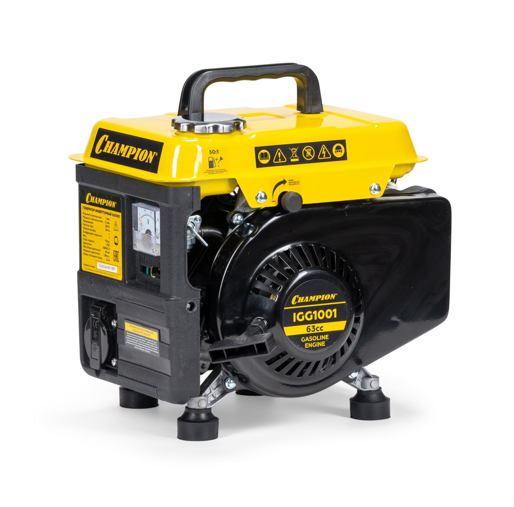 Генератор Champion IGG1001 (1/1,1кВт 1,86лс 11,8г 2T)