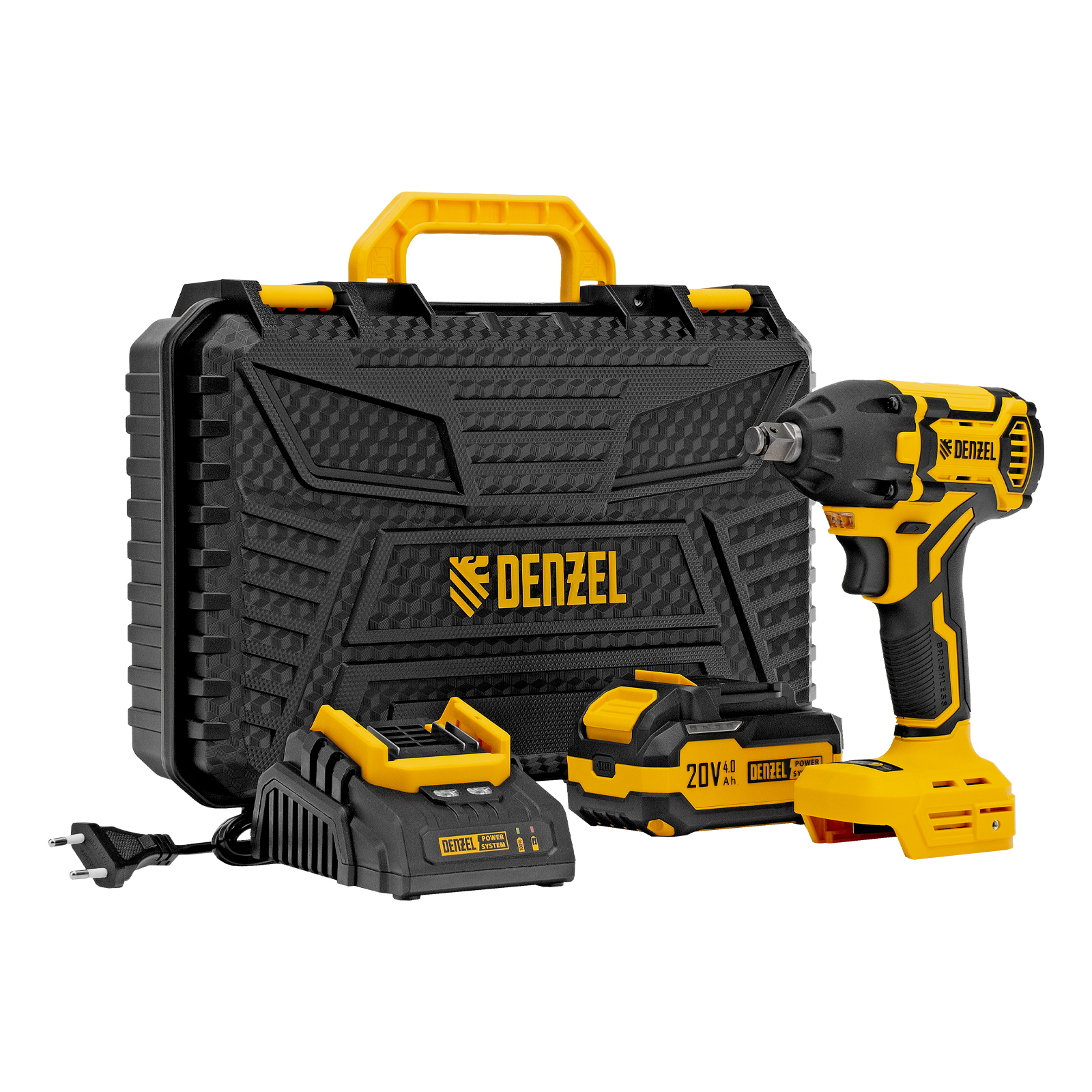 Гайковер ударный аккумуляторный Denzel CIDH-BL-20-350 (бесщет)