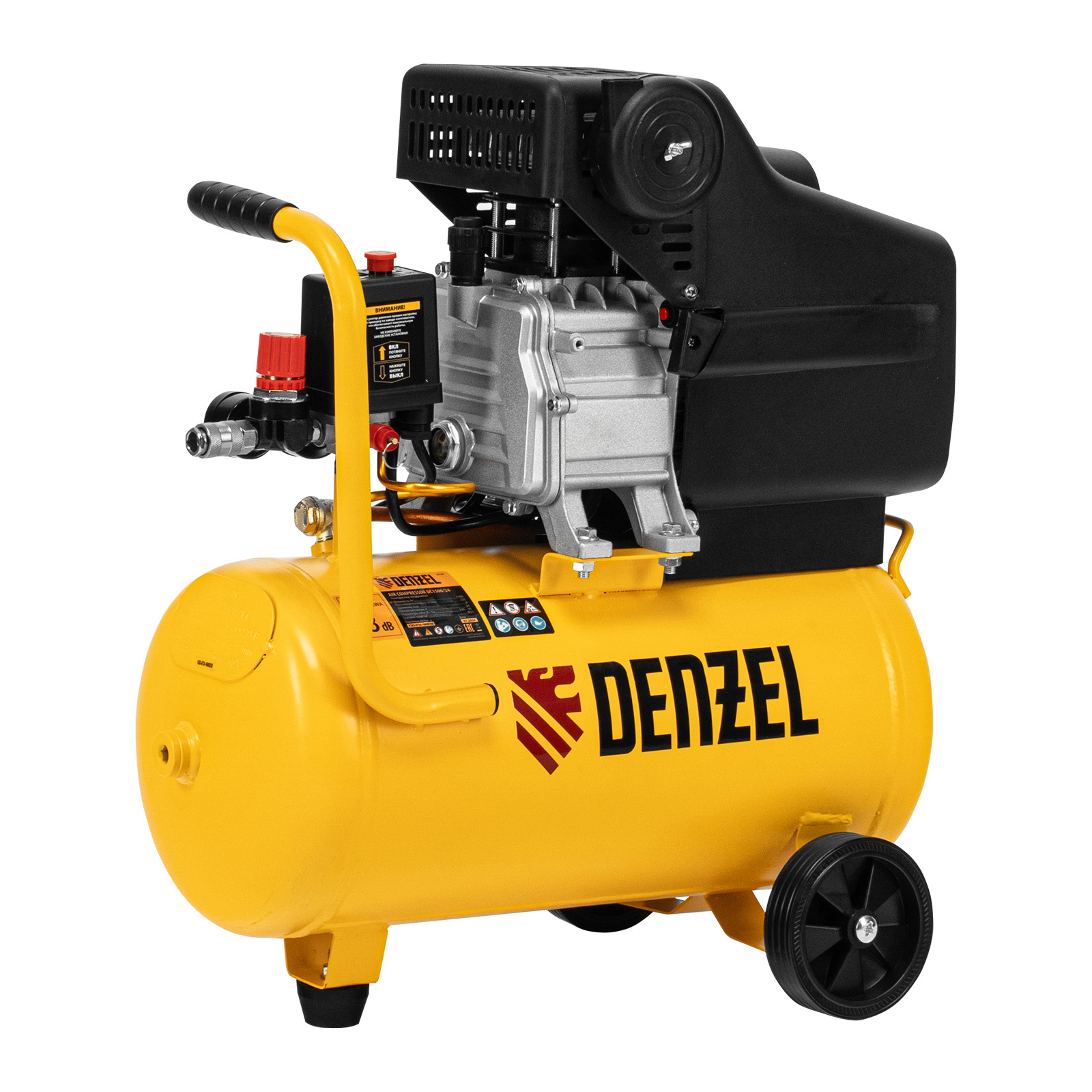 Компрессор Denzel DC1500/24 (24л 8бар 220л/мин 1,5кВт )