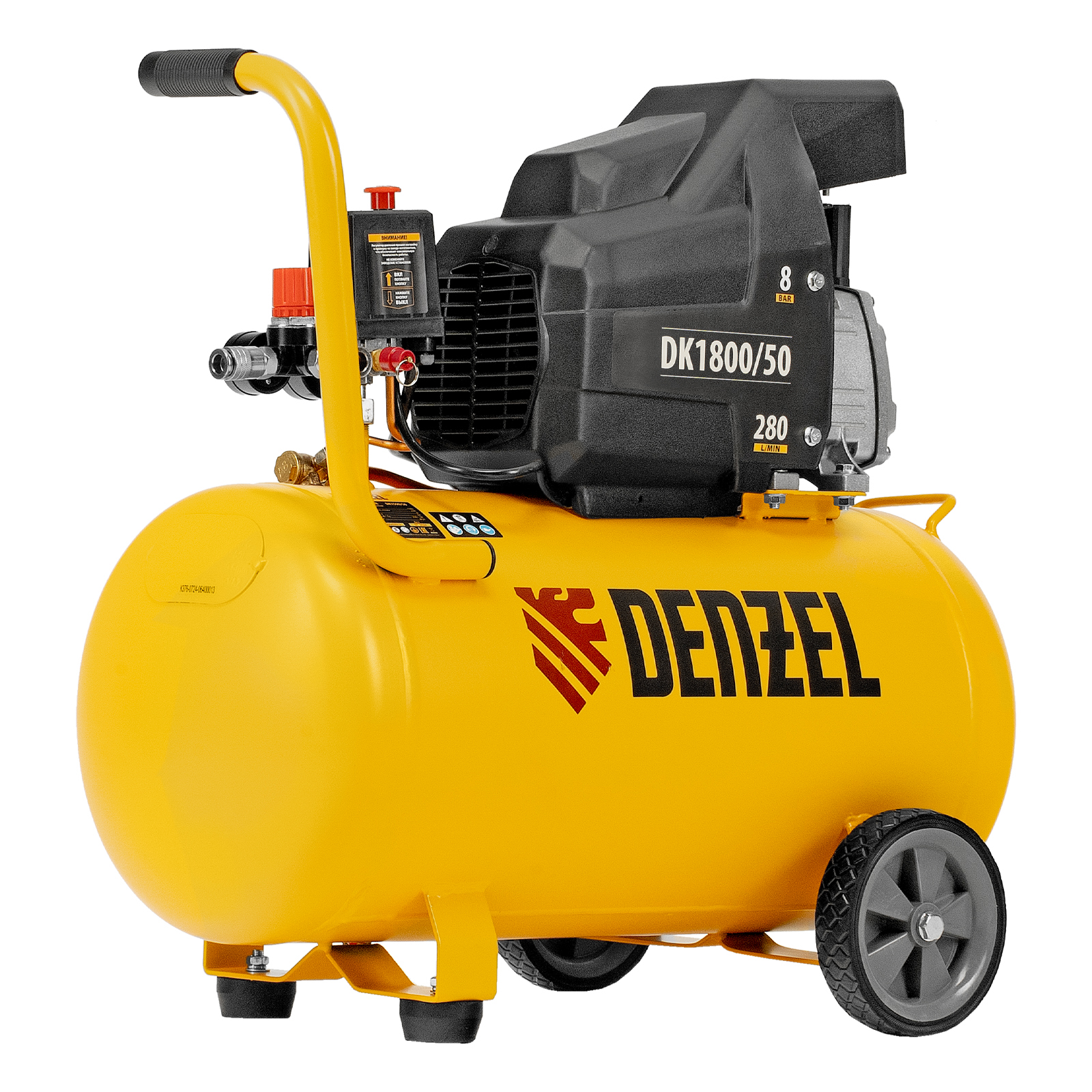Компрессор Denzel DK1800/50 X-PRO (50л 8бар 280л/мин 1,8кВт)