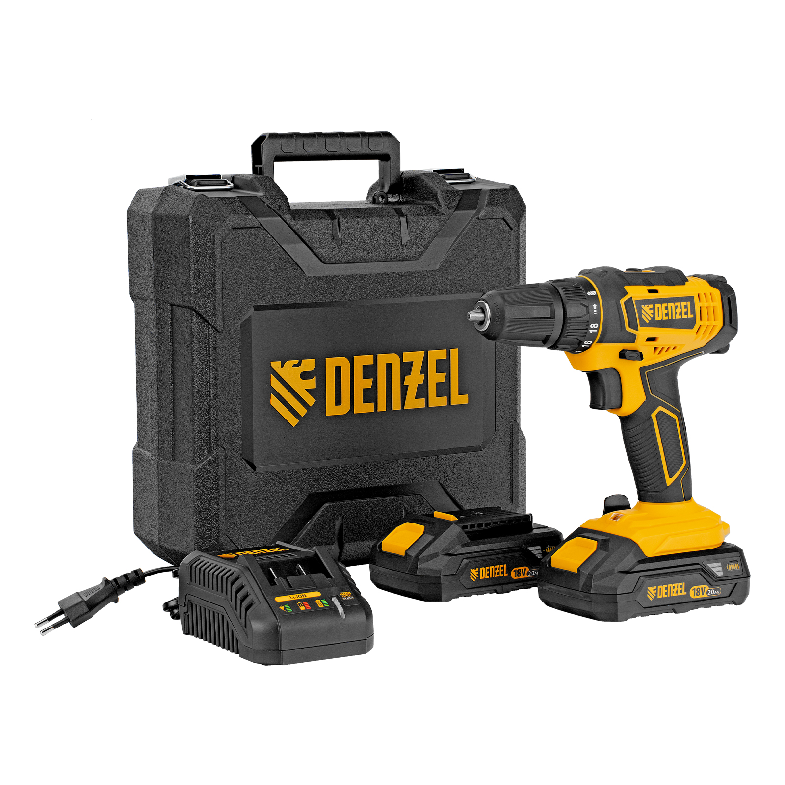 Шуруповерт аккумуляторный Denzel CDL-18-02BM (18В 2А/ч 30Н/м)